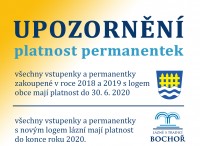 Upozornění na platnost permanentek